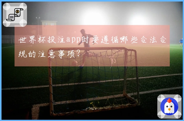 世界杯投注app时要遵循哪些合法合规的注意事项？